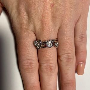 Lia Sophia Heart Rings (Set of 3)